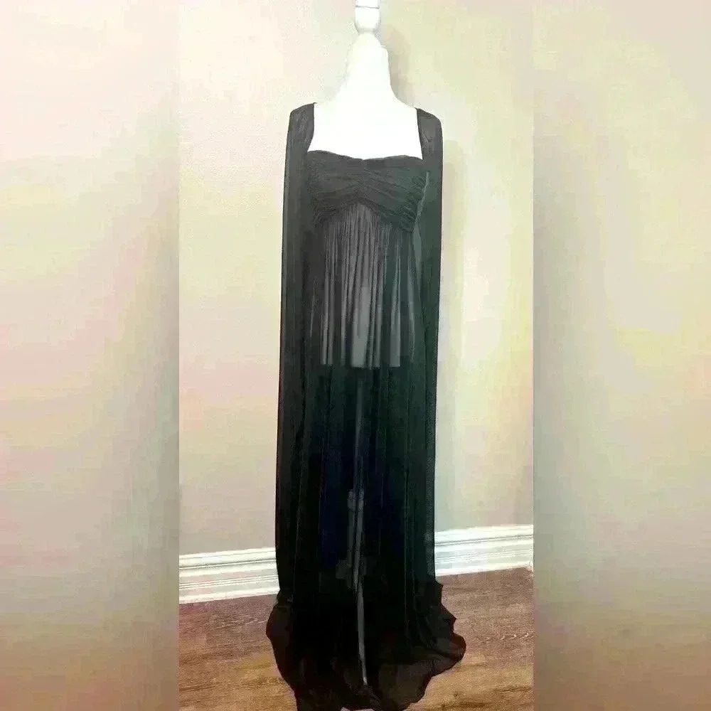 NWOT Brand new, black sheer dress